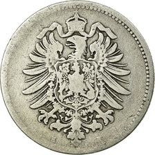Monnaie, GERMANY - EMPIRE, Wilhelm I, Mark, 1875, Darmstadt, B+, Argent, KM:7