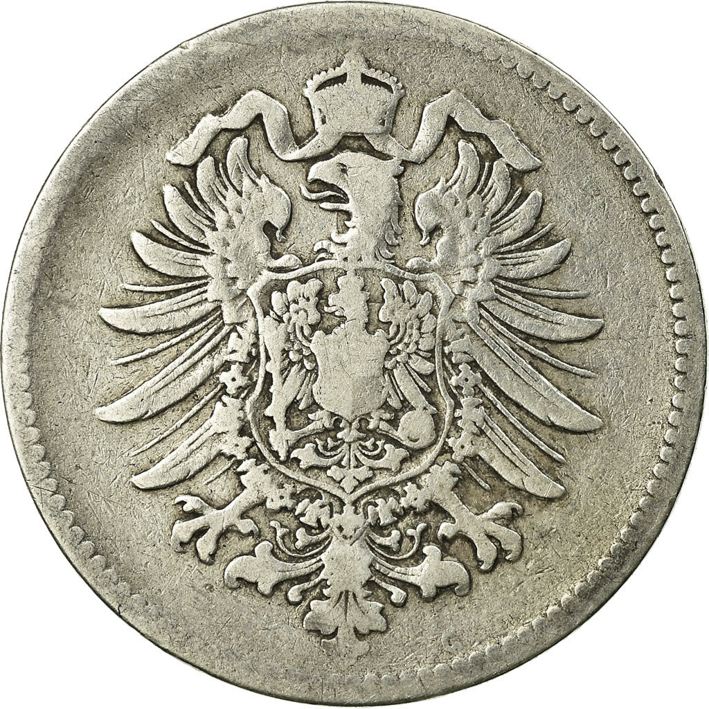 Coin, GERMANY - EMPIRE, Wilhelm I, Mark, 1875, F(12-15), Silver, KM:7
