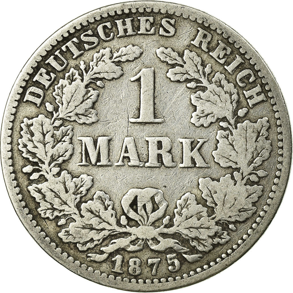 Coin, GERMANY - EMPIRE, Wilhelm I, Mark, 1875, F(12-15), Silver, KM:7