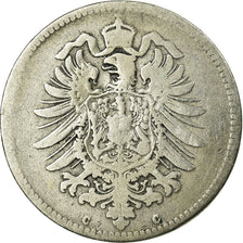 Moeda, ALEMANHA - IMPÉRIO, Wilhelm I, Mark, 1876, Frankfurt, VF(20-25), Prata