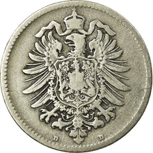Coin, GERMANY - EMPIRE, Wilhelm I, Mark, 1876, Munich, VF(20-25), Silver, KM:7
