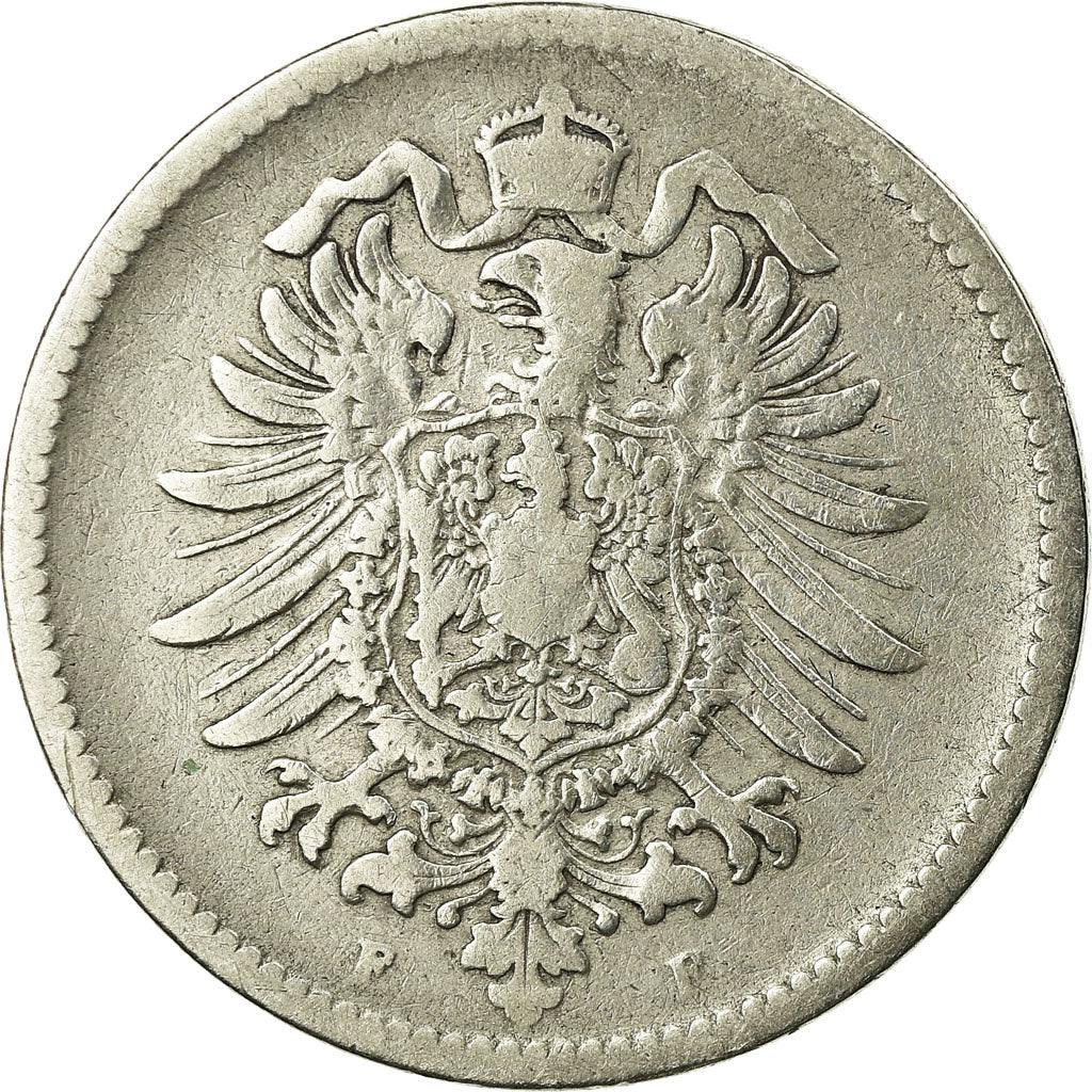Coin, GERMANY - EMPIRE, Wilhelm I, Mark, 1876, Stuttgart, VF(20-25), Silver