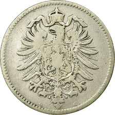 Coin, GERMANY - EMPIRE, Wilhelm I, Mark, 1876, Karlsruhe, VF(20-25), Silver