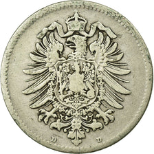 Coin, GERMANY - EMPIRE, Wilhelm I, Mark, 1881, Munich, VF(20-25), Silver, KM:7