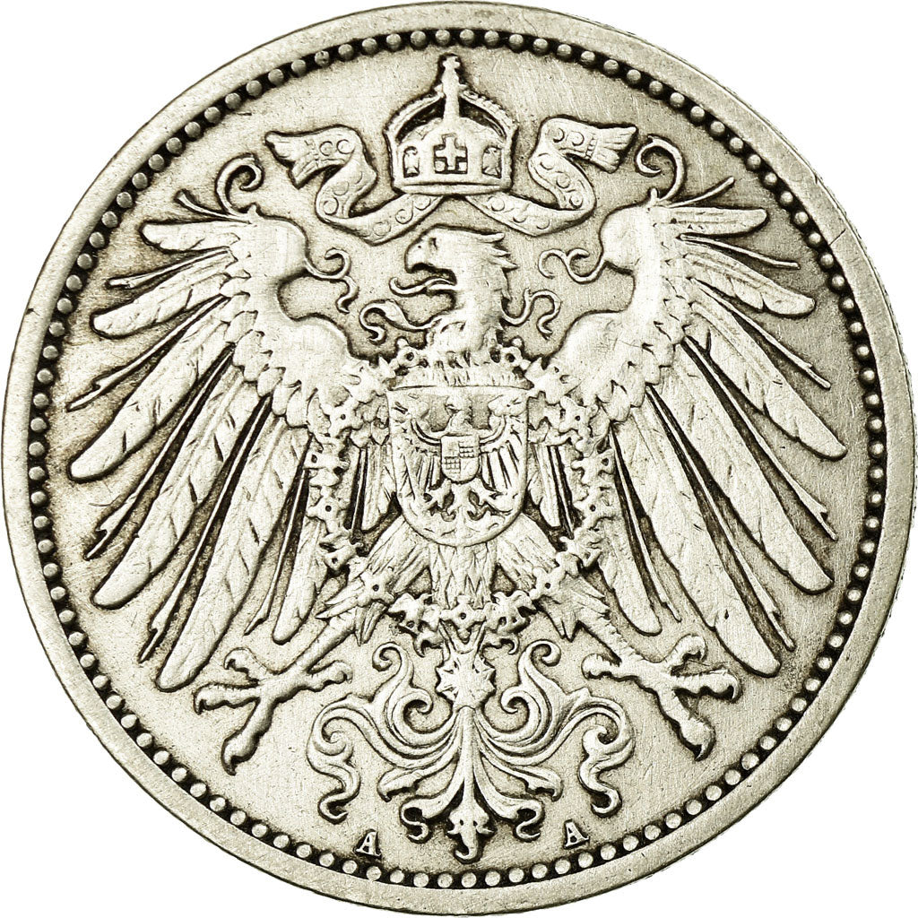 Coin, GERMANY - EMPIRE, Wilhelm II, Mark, 1907, Berlin, EF(40-45), Silver, KM:14