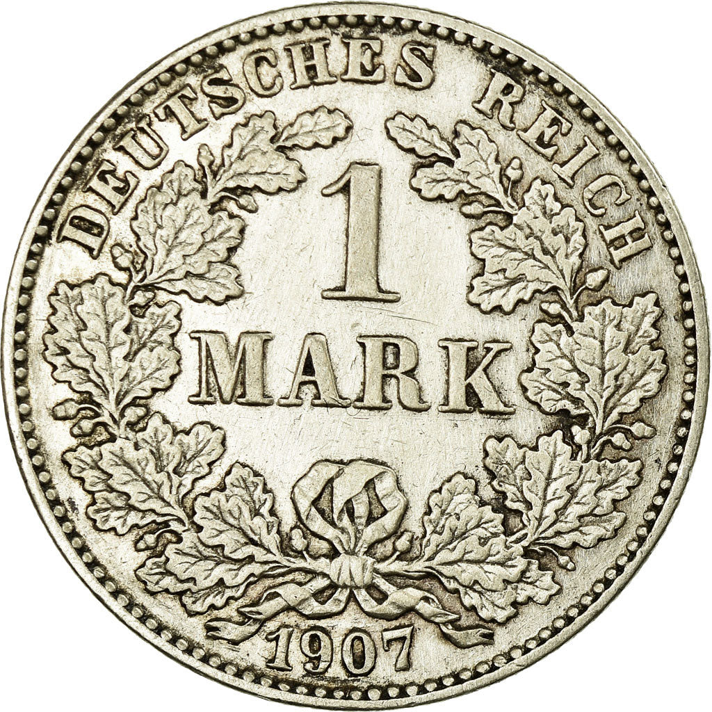 Moneta, GERMANIA - IMPERO, Wilhelm II, Mark, 1907, Karlsruhe, BB, Argento, KM:14