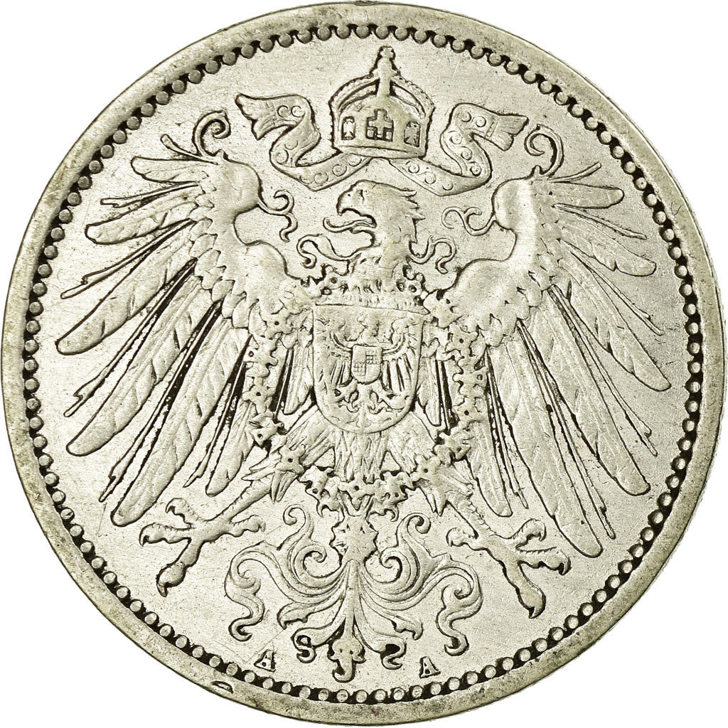 Coin, GERMANY - EMPIRE, Wilhelm II, Mark, 1908, Berlin, EF(40-45), Silver, KM:14
