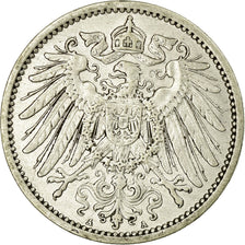Coin, GERMANY - EMPIRE, Wilhelm II, Mark, 1908, Berlin, EF(40-45), Silver, KM:14