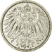 Coin, GERMANY - EMPIRE, Wilhelm II, Mark, 1908, Berlin, EF(40-45), Silver, KM:14