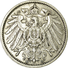 Coin, GERMANY - EMPIRE, Wilhelm II, Mark, 1908, Munich, EF(40-45), Silver, KM:14