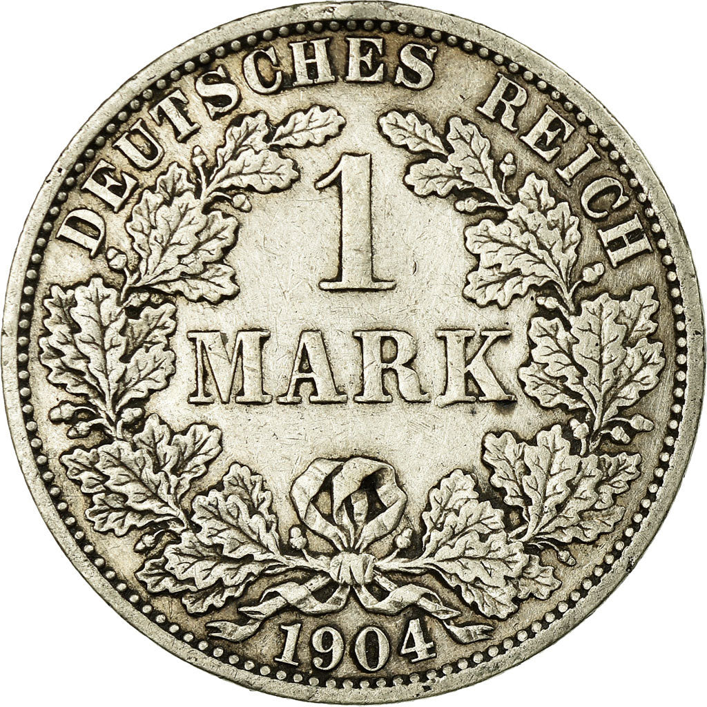 Coin, GERMANY - EMPIRE, Wilhelm II, Mark, 1904, Berlin, EF(40-45), Silver, KM:14
