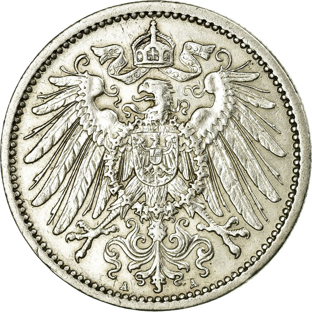 Coin, GERMANY - EMPIRE, Wilhelm II, Mark, 1914, Berlin, EF(40-45), Silver, KM:14