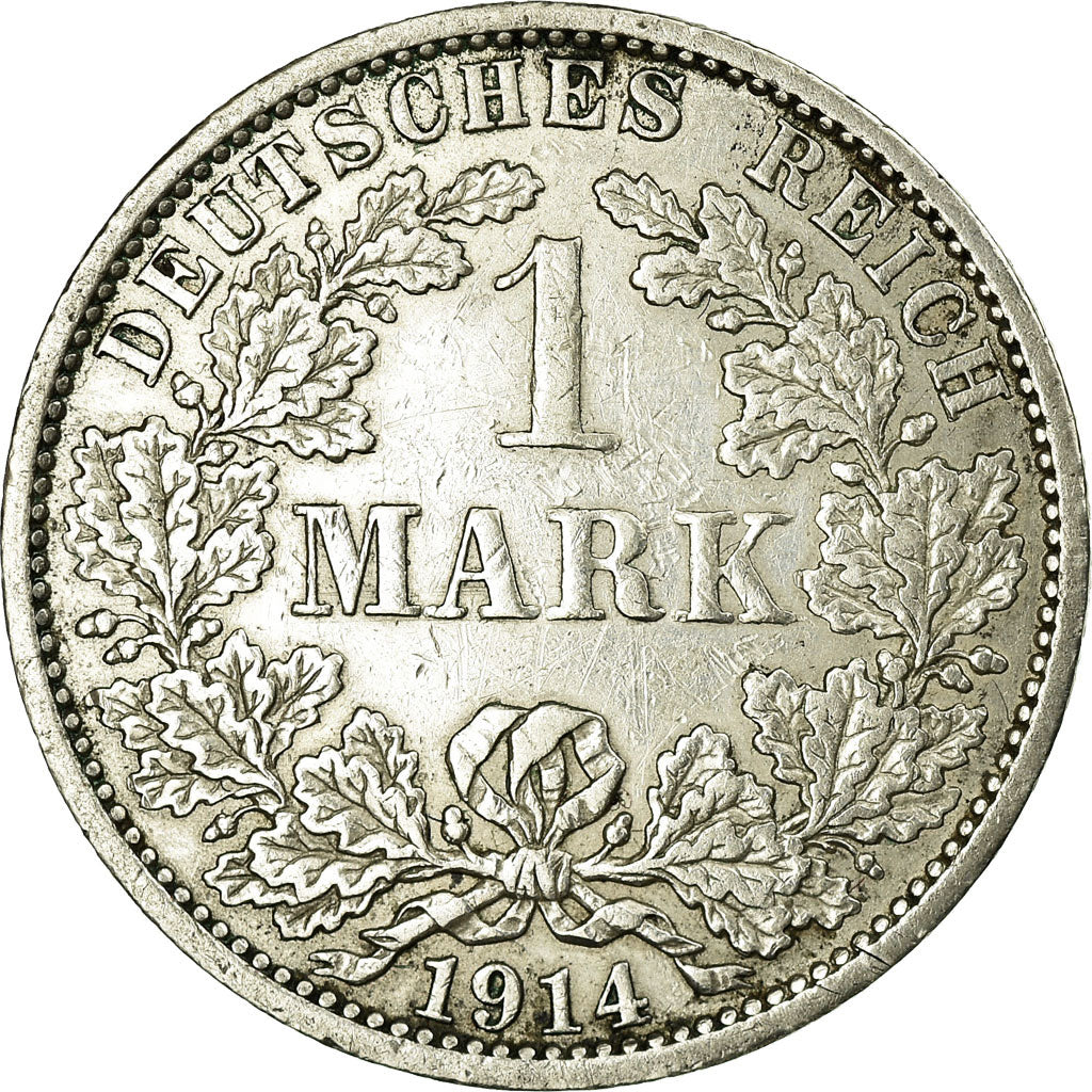 Coin, GERMANY - EMPIRE, Wilhelm II, Mark, 1914, Berlin, EF(40-45), Silver, KM:14