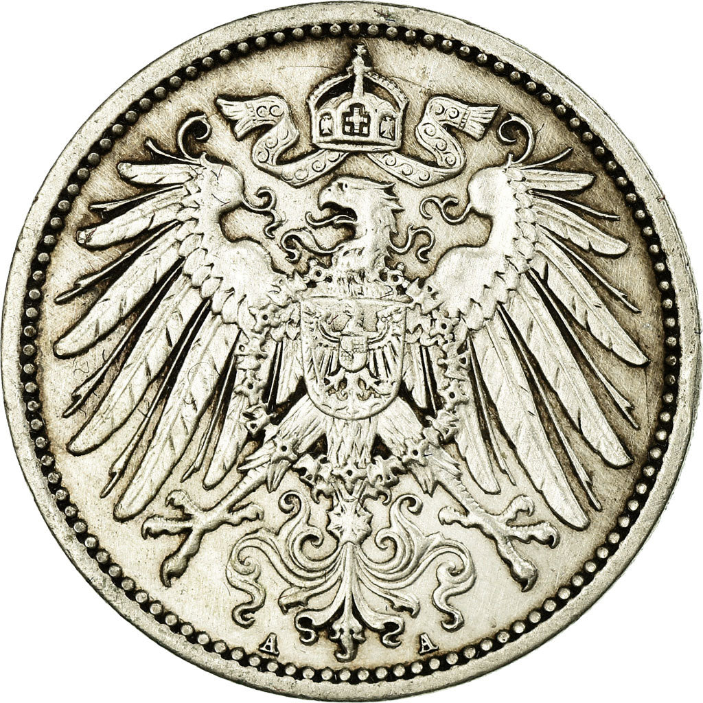Coin, GERMANY - EMPIRE, Wilhelm II, Mark, 1914, Berlin, EF(40-45), Silver, KM:14