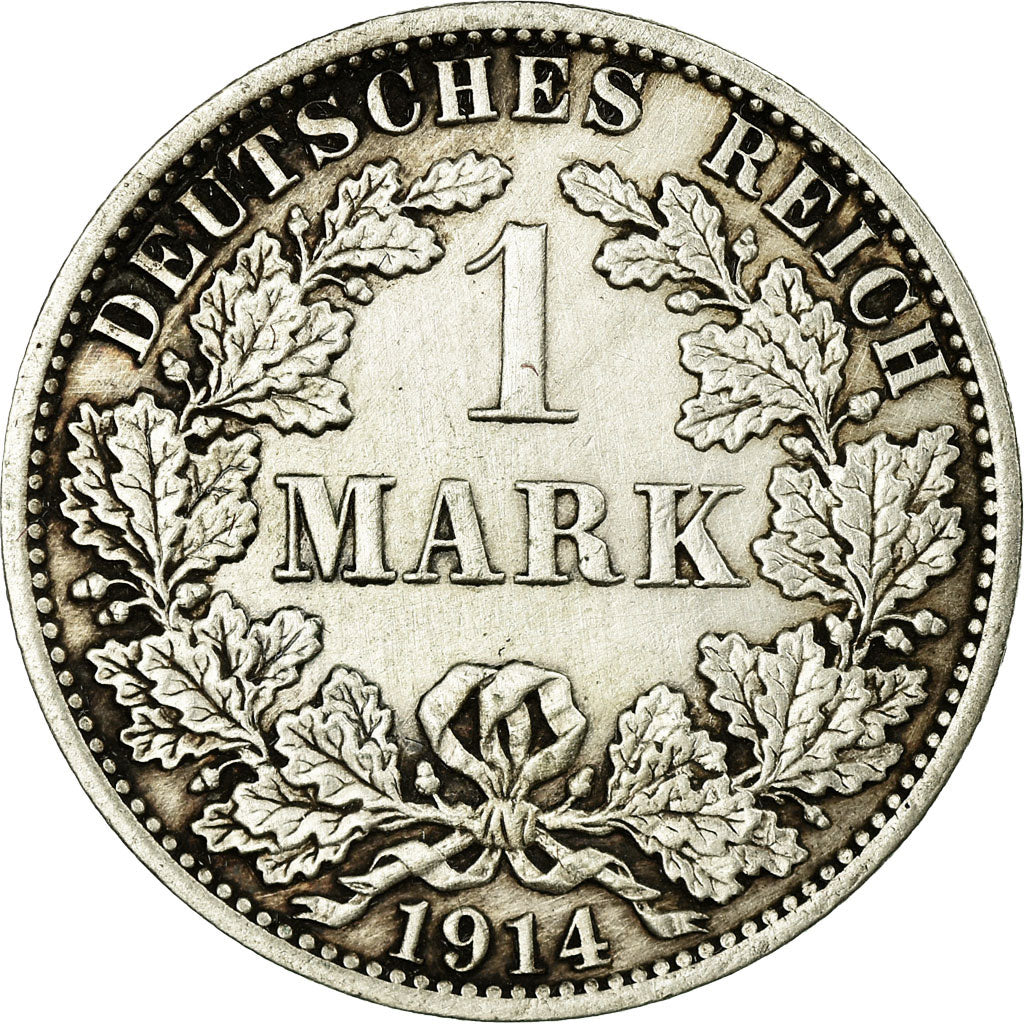 Coin, GERMANY - EMPIRE, Wilhelm II, Mark, 1914, Berlin, EF(40-45), Silver, KM:14