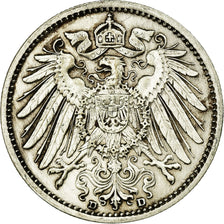 Coin, GERMANY - EMPIRE, Wilhelm II, Mark, 1914, Munich, EF(40-45), Silver, KM:14