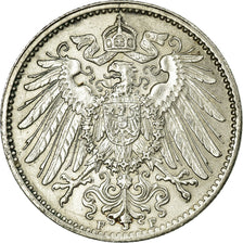 Coin, GERMANY - EMPIRE, Wilhelm II, Mark, 1914, Stuttgart, EF(40-45), Silver