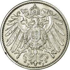 Coin, GERMANY - EMPIRE, Wilhelm II, Mark, 1914, Stuttgart, EF(40-45), Silver