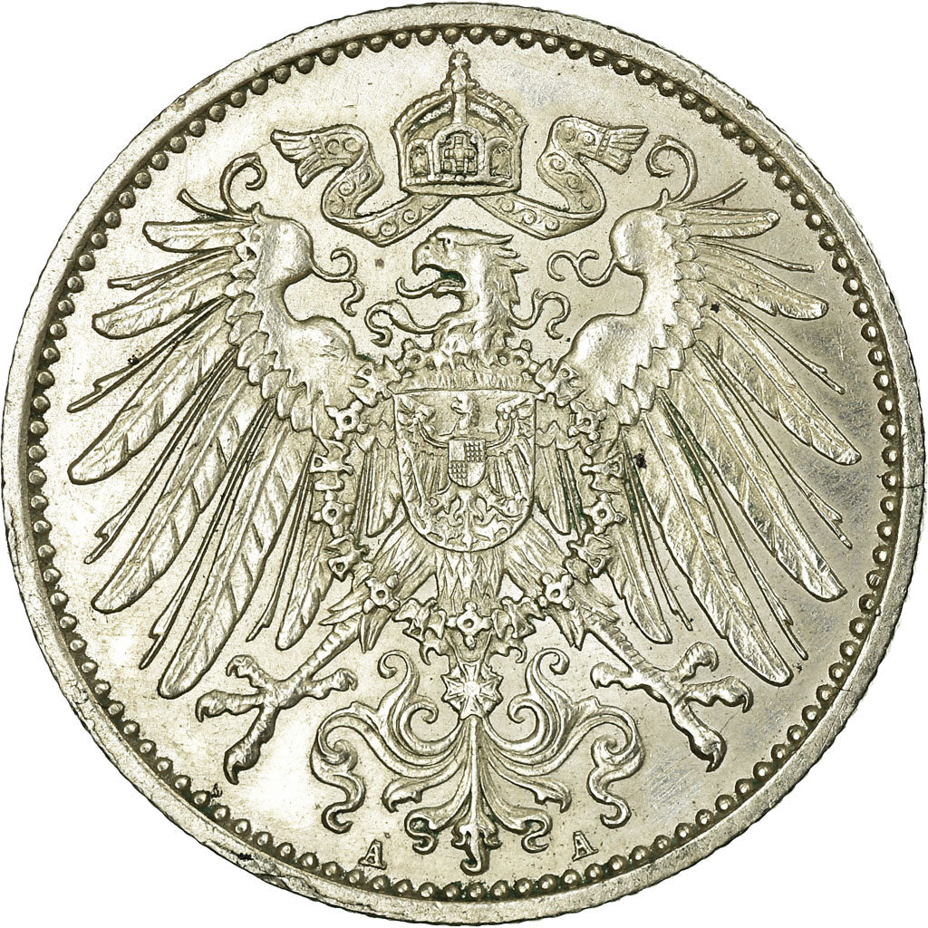 Coin, GERMANY - EMPIRE, Wilhelm II, Mark, 1915, Berlin, EF(40-45), Silver, KM:14