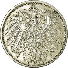 Coin, GERMANY - EMPIRE, Wilhelm II, Mark, 1915, Munich, EF(40-45), Silver, KM:14
