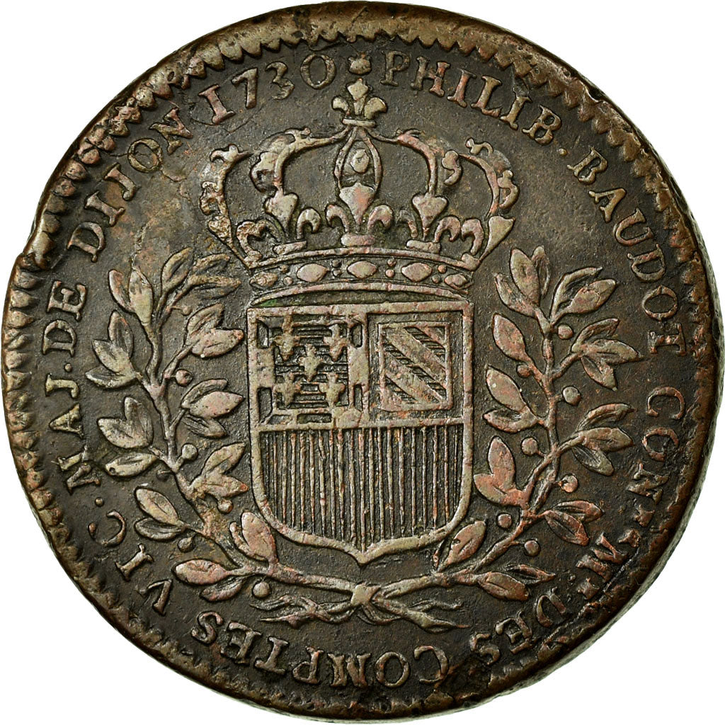 France, Token, Royal, 1730, AU(50-53), Copper, Feuardent:10092