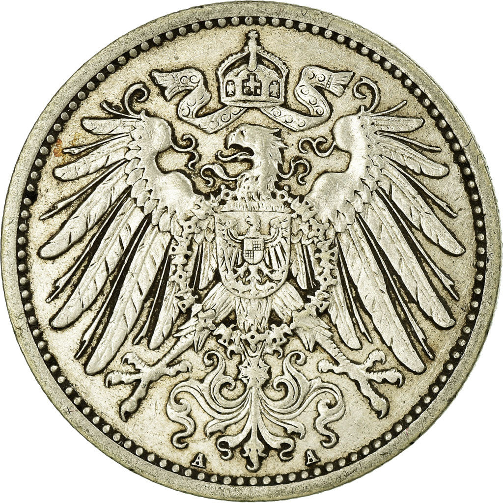 Coin, GERMANY - EMPIRE, Wilhelm II, Mark, 1911, Berlin, EF(40-45), Silver, KM:14