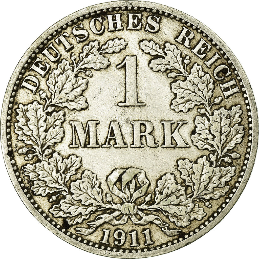 Coin, GERMANY - EMPIRE, Wilhelm II, Mark, 1911, Berlin, EF(40-45), Silver, KM:14