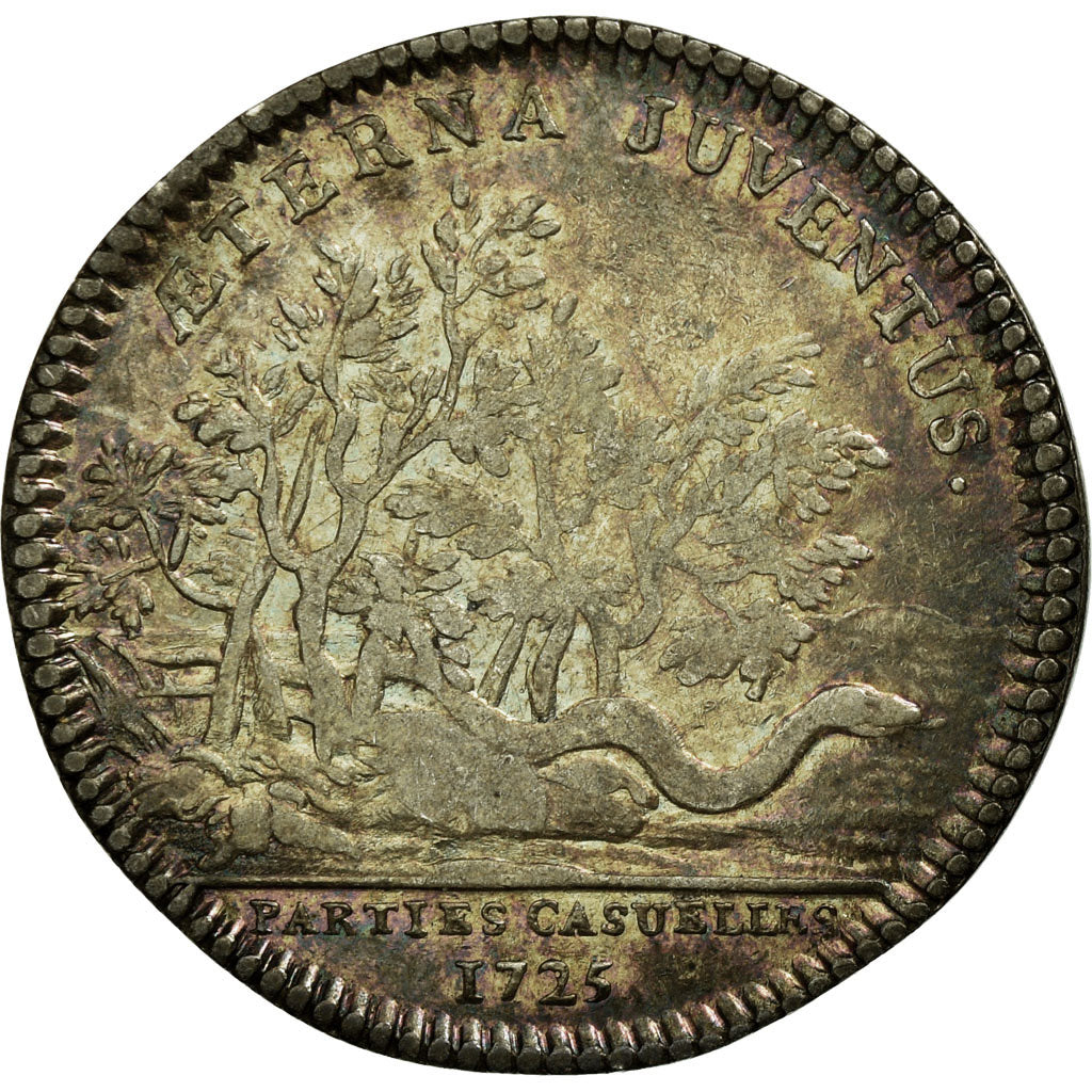 France, Token, Royal, 1725, AU(50-53), Silver, Feuardent:2742