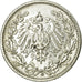 Moneta, GERMANIA - IMPERO, 1/2 Mark, 1906, Karlsruhe, MB+, Argento, KM:17