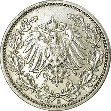 Coin, GERMANY - EMPIRE, 1/2 Mark, 1905, Muldenhütten, EF(40-45), Silver, KM:17