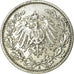 Coin, GERMANY - EMPIRE, 1/2 Mark, 1905, Muldenhütten, EF(40-45), Silver, KM:17