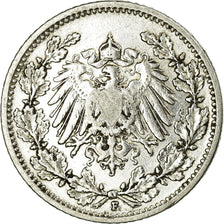 Moneta, GERMANIA - IMPERO, 1/2 Mark, 1905, Stuttgart, MB+, Argento, KM:17