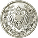 Moneta, GERMANIA - IMPERO, 1/2 Mark, 1905, Stuttgart, MB+, Argento, KM:17