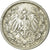 Coin, GERMANY - EMPIRE, 1/2 Mark, 1905, Stuttgart, VF(30-35), Silver, KM:17