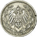 Coin, GERMANY - EMPIRE, 1/2 Mark, 1916, Berlin, EF(40-45), Silver, KM:17