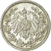 Coin, GERMANY - EMPIRE, 1/2 Mark, 1916, Stuttgart, EF(40-45), Silver, KM:17