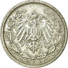 Coin, GERMANY - EMPIRE, 1/2 Mark, 1916, Stuttgart, EF(40-45), Silver, KM:17