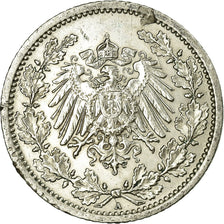 Coin, GERMANY - EMPIRE, 1/2 Mark, 1914, Berlin, EF(40-45), Silver, KM:17