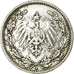 Coin, GERMANY - EMPIRE, 1/2 Mark, 1907, Munich, VF(30-35), Silver, KM:17