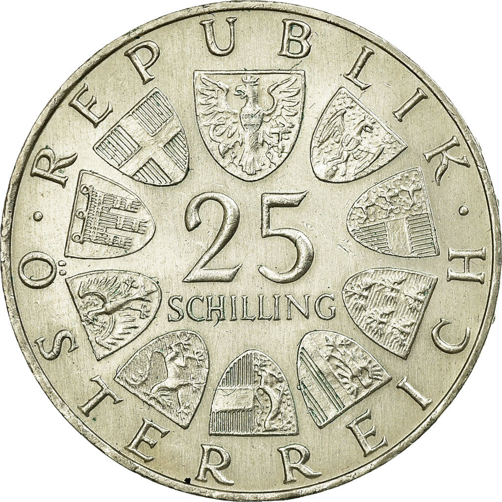 Coin, Austria, 25 Schilling, 1970, AU(55-58), Silver, KM:2907