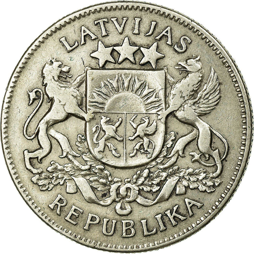Münze, Latvia, 2 Lati, 1925, SS, Silber, KM:8