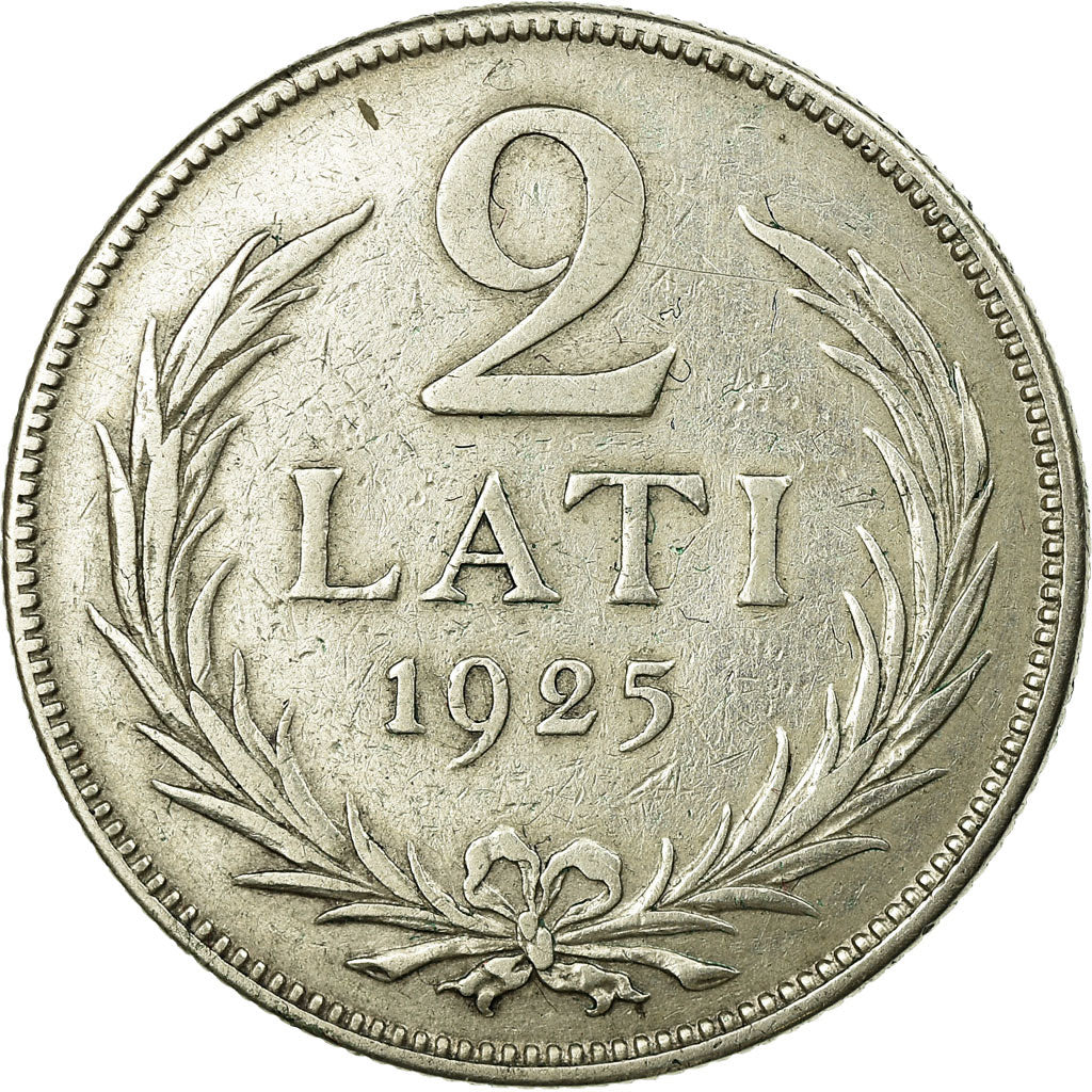 Münze, Latvia, 2 Lati, 1925, SS, Silber, KM:8