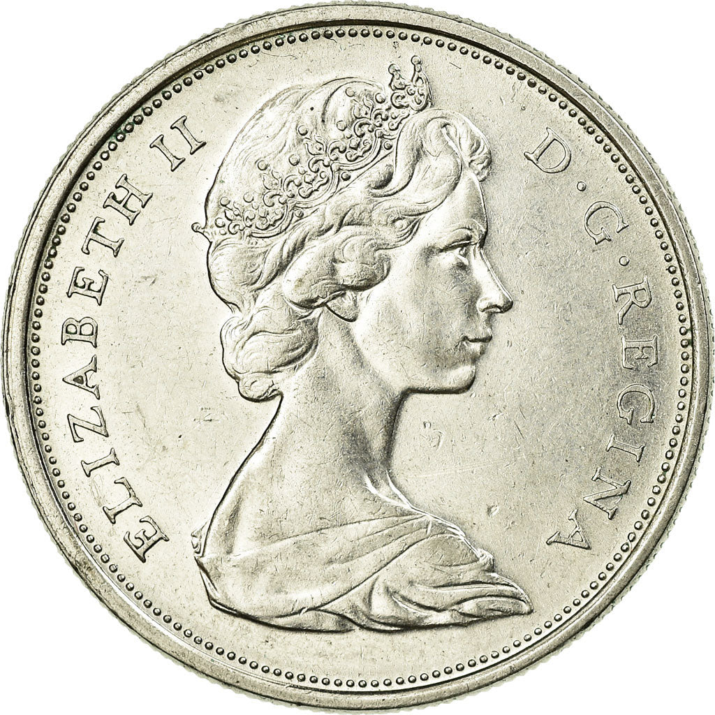 Coin, Canada, Elizabeth II, 50 Cents, 1965, Royal Canadian Mint, Ottawa