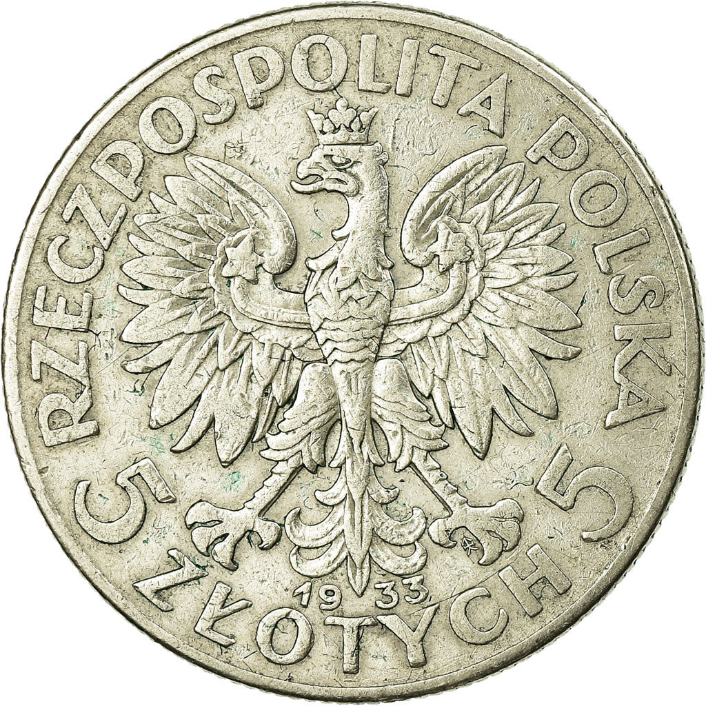 Monnaie, Pologne, 5 Zlotych, 1933, Warsaw, TTB, Argent, KM:21