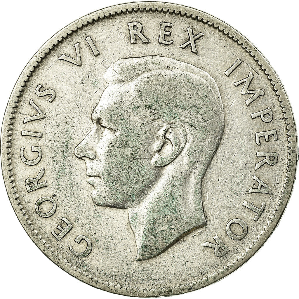 Coin, South Africa, George VI, 2-1/2 Shillings, 1942, EF(40-45), Silver, KM:30