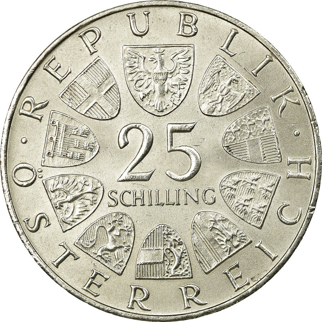 Coin, Austria, 25 Schilling, 1970, AU(55-58), Silver, KM:2907