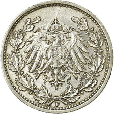 Coin, GERMANY - EMPIRE, 1/2 Mark, 1915, Stuttgart, EF(40-45), Silver, KM:17