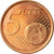 Grecia, 5 Euro Cent, 2003, SC, Cobre chapado en acero, KM:183