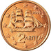Grécia, 2 Euro Cent, 2005, MS(63), Aço Cromado a Cobre, KM:182