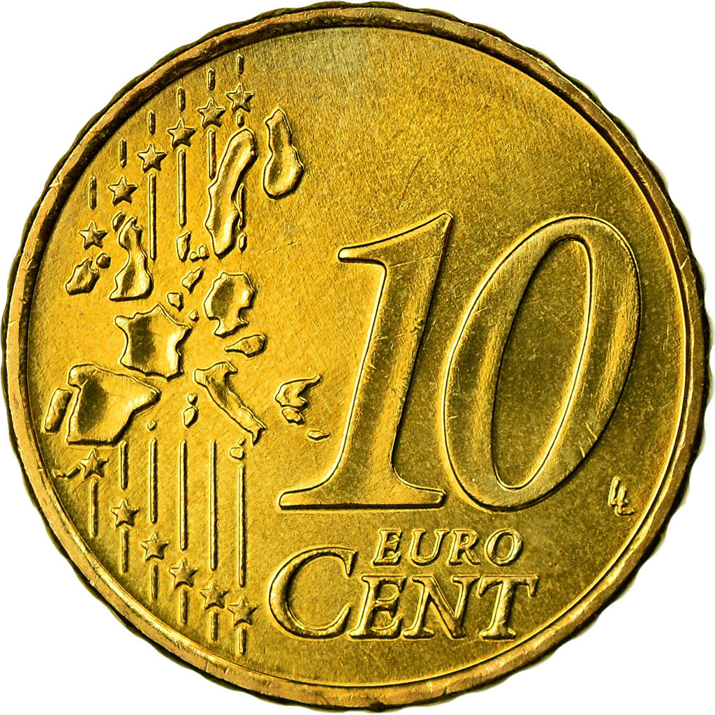 Grecia, 10 Euro Cent, 2006, SC, Latón, KM:184